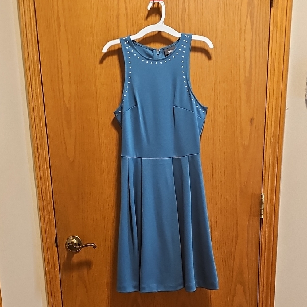 Turquoise Sleeveless Dress with Stud Accents Mossimo Brand